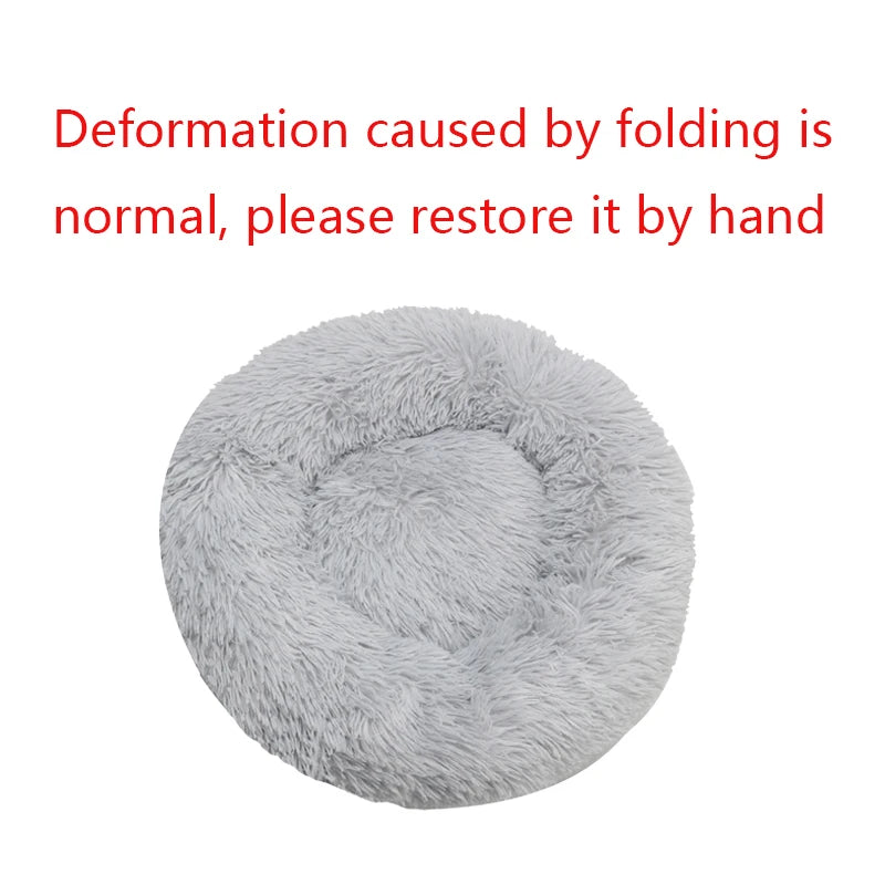 Calming Donut Dog Bed – Ultra-Soft Orthopedic Plush Pet Bed (Machine Washable)