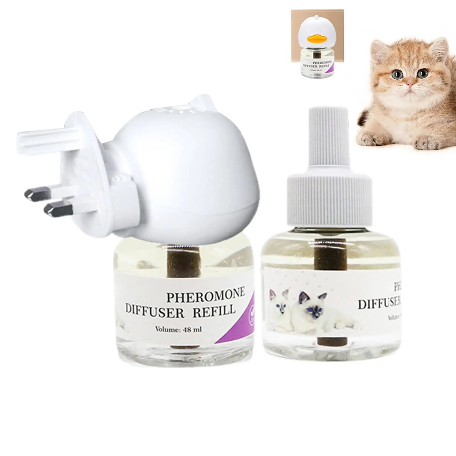 Sereno Pets Pheromone Diffuser Kit | Calming Plug-In for Cats & Dogs | Includes Refill | Reduces Anxiety, Stress & Aggression