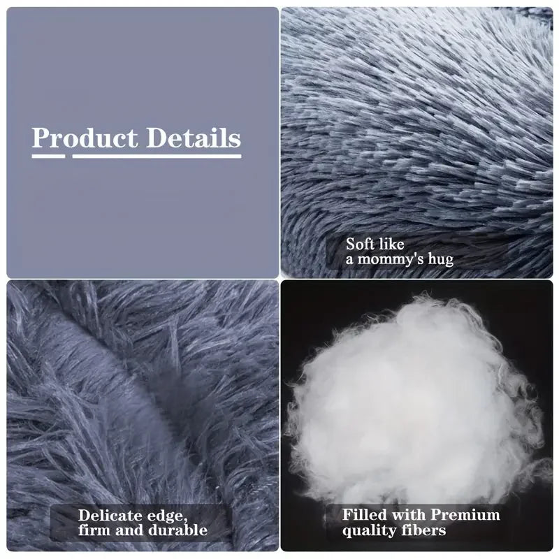 Calming Donut Dog Bed – Ultra-Soft Orthopedic Plush Pet Bed (Machine Washable)