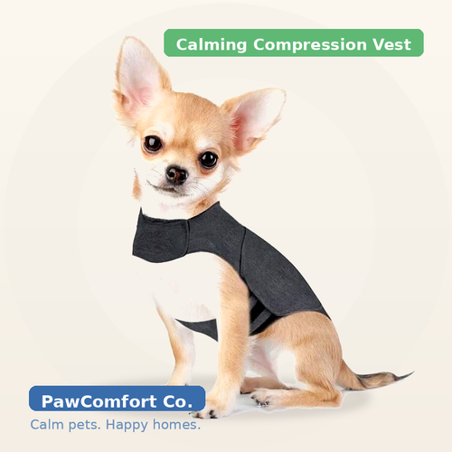 Sereno Pets Calming Compression Vest | Anxiety Relief Wrap for Dogs | All Breeds & Sizes | Thunderstorm & Firework Calming Shirt